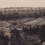 Central Area with tennis courts east of the walkway*